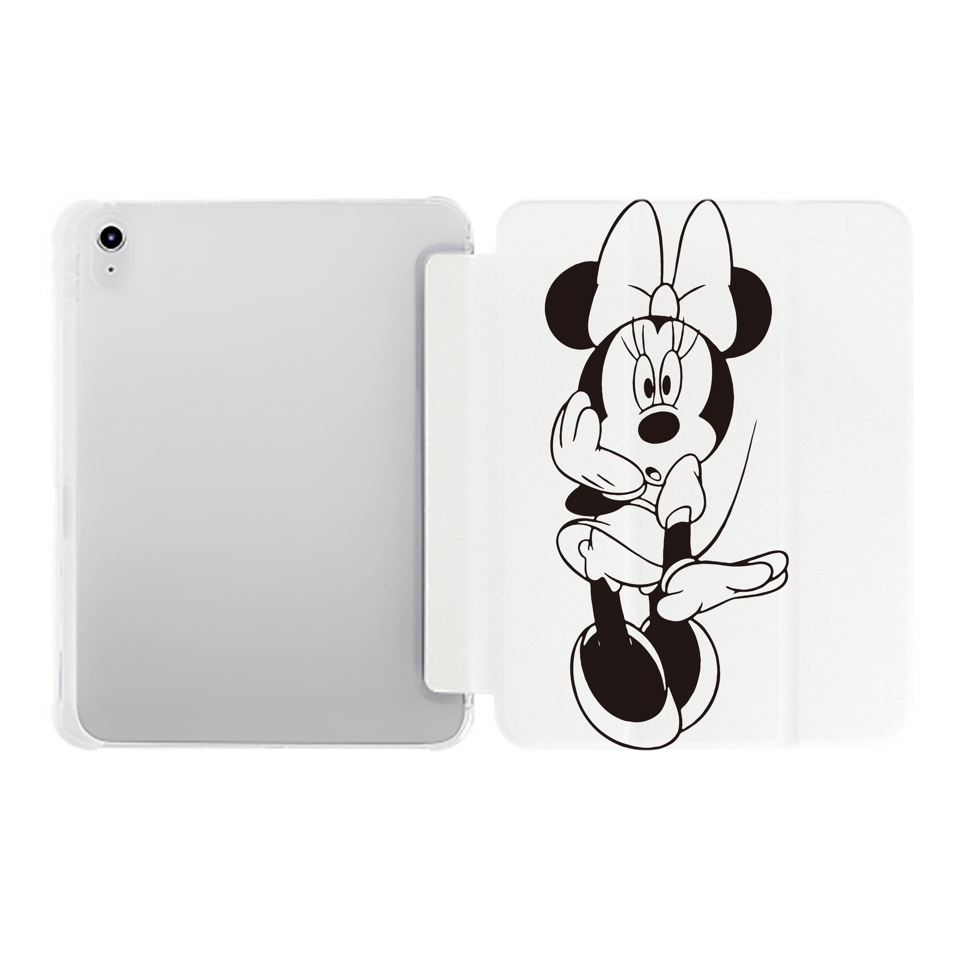 （画像用） ミッキーマウス Mickey Mouse IPad ケース ペン収納付き 三つ折りスタンド PUレザー×シリコン 対応機種9.5/10.5/10.9インチ
